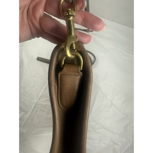 Vintage Coac NYC Bonnie Cashin Coach Basic Bag Saddle Brown Handbag Double Strap - Picture 11 of 13